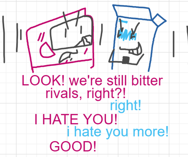 A panel from I've Been Everywhere, Man, episode nine of the Board Boards object show by Furretwalk/WalkingFurret.